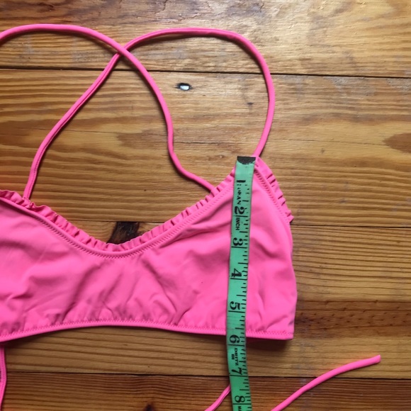 🌸5/$30🌸 Victoria’s Secret Pink Ruffle Bikini Top, GUC, M - Picture 4 of 7